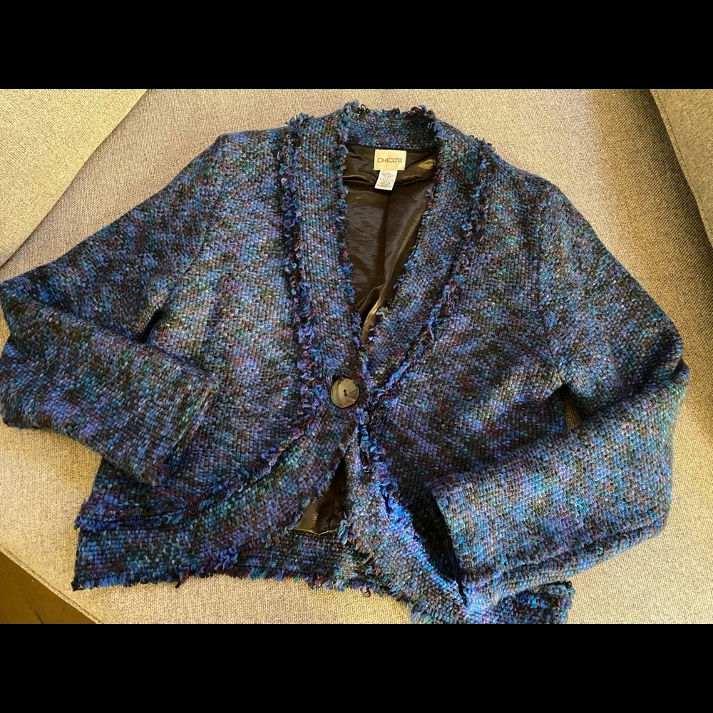Chico’s mermaid colored jacket